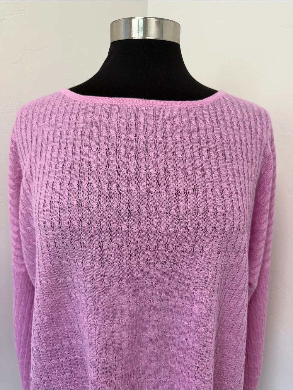J. Crew Linen Pink Ribbed Boat-Neck Sweater Size XXL